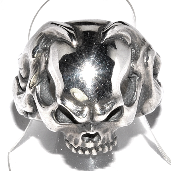 熱販売 【廃盤レア】Rat Race Two Tao Skull Ring S 925 | feinwerk